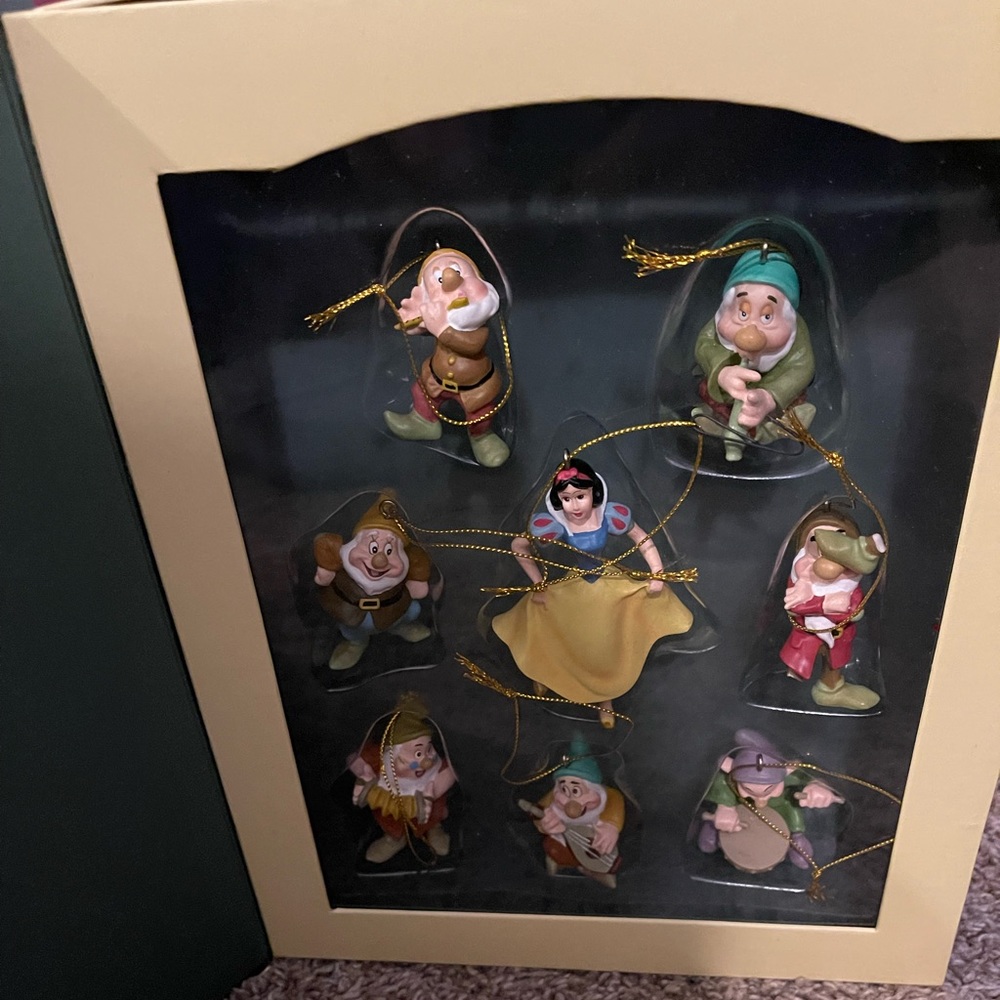 New Snow White and seven dwarf storybook ornaments